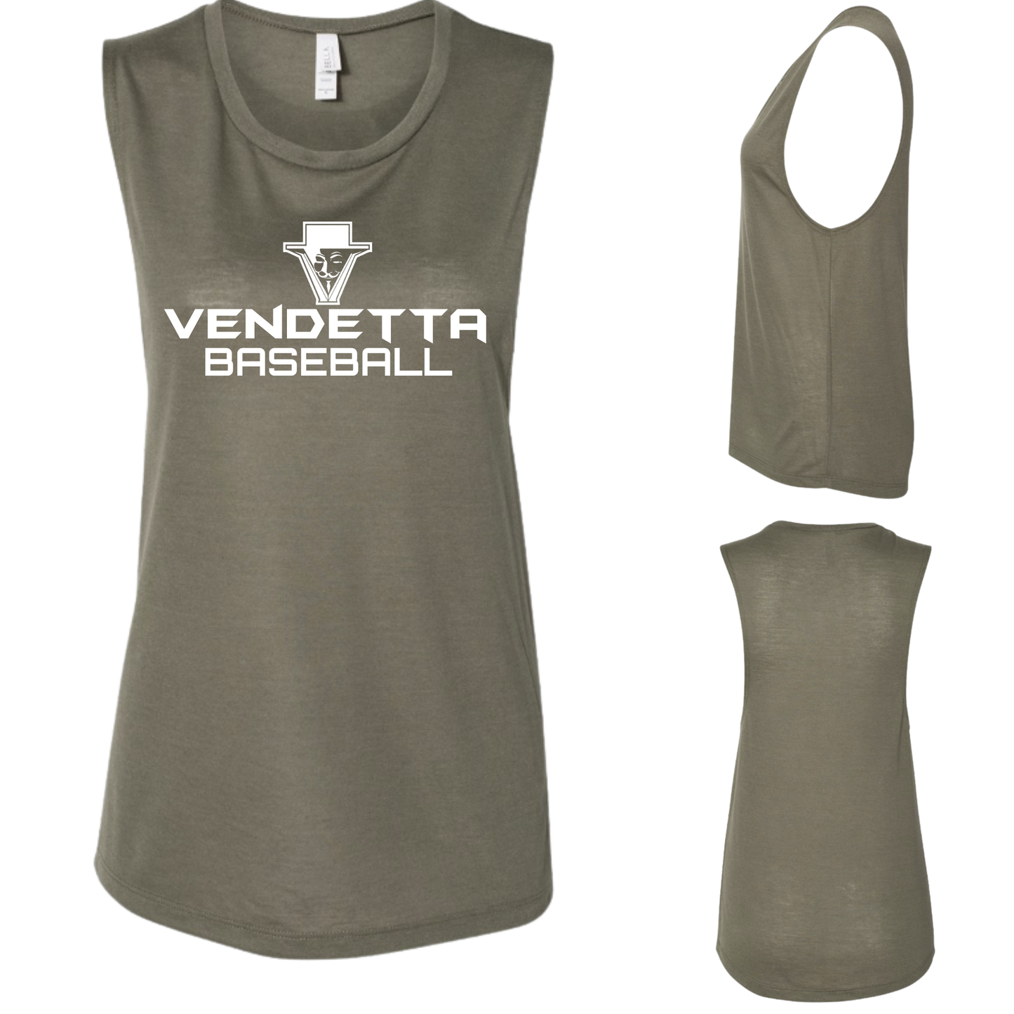 Women's Flowy Scoop Muscle Tank - BC8803