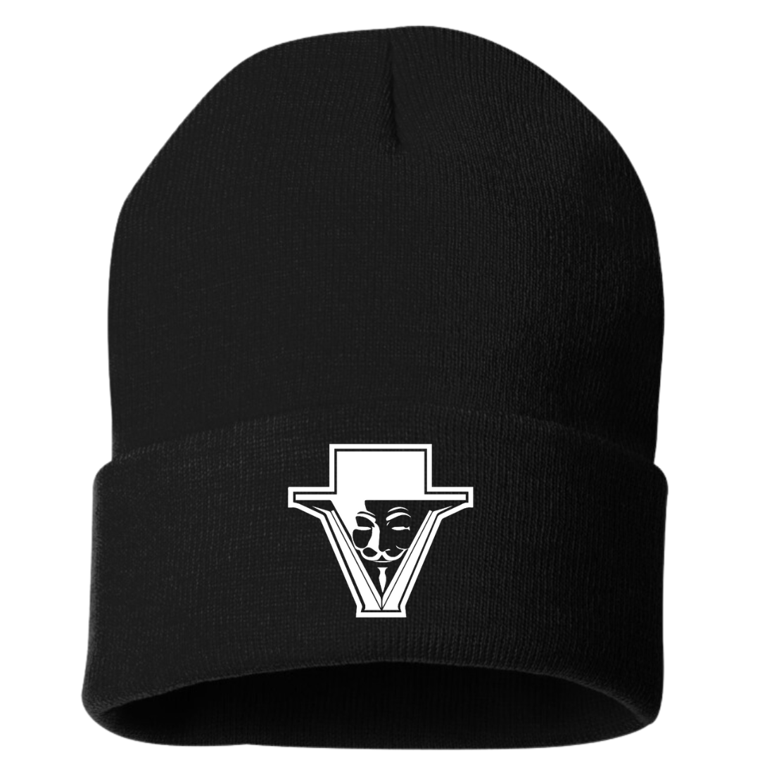 Embroidered 12" Solid Cuffed Beanie