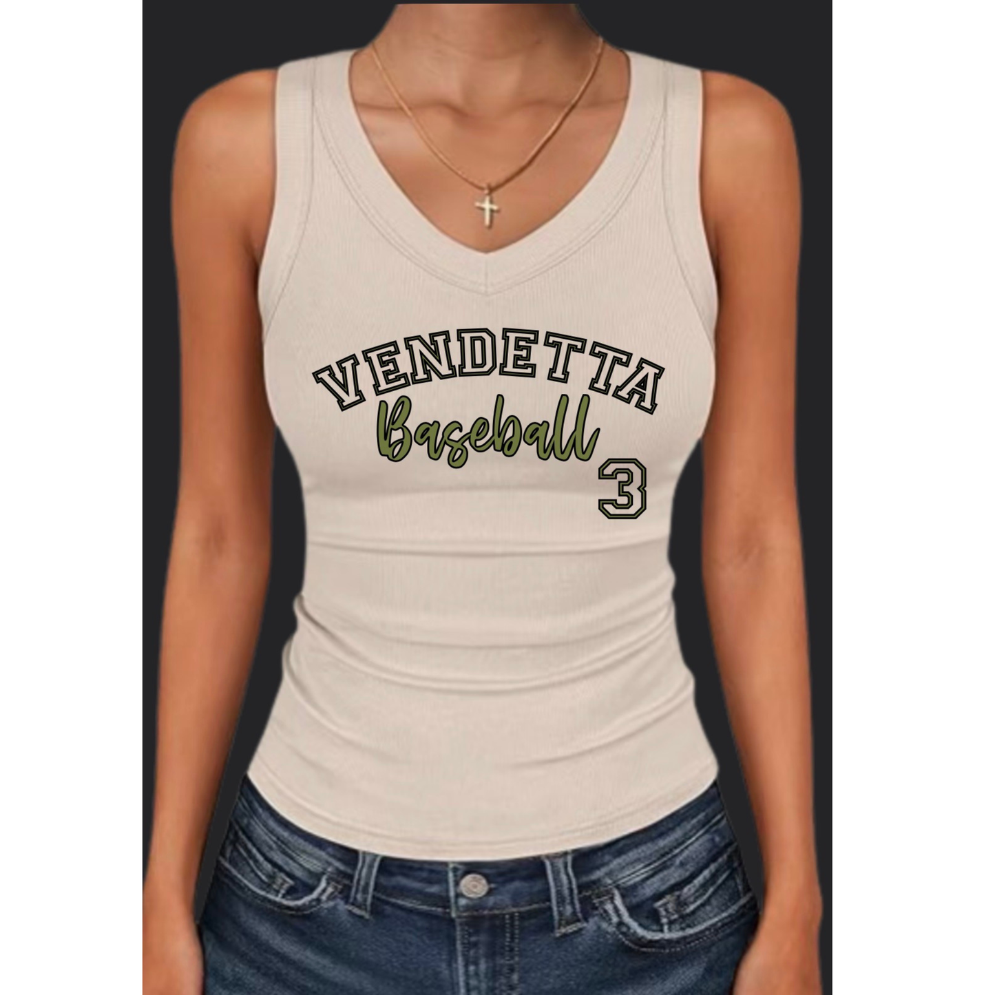 Women V Neck w/player Number