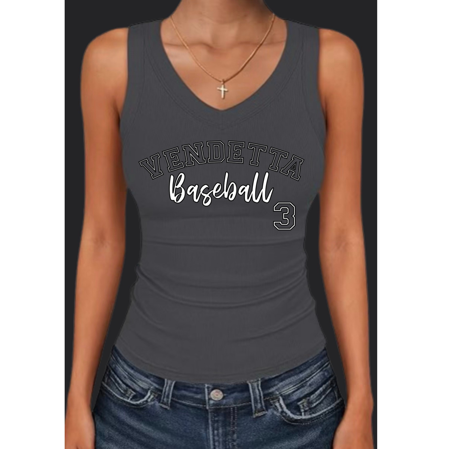 Women V Neck w/player Number