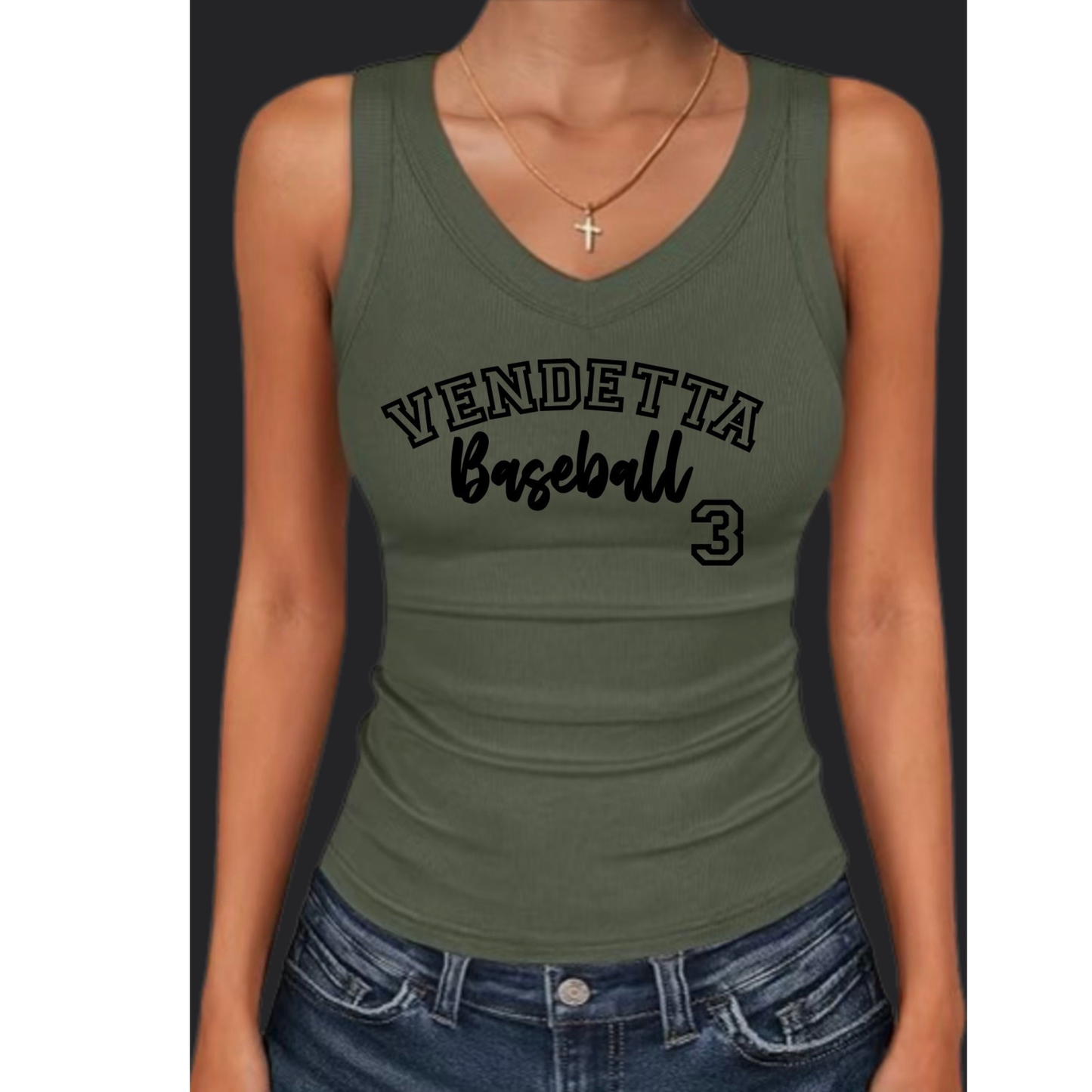 Women V Neck w/player Number